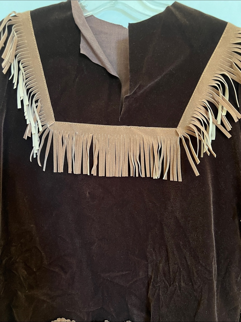 Kids Brown Fringe Western Style Shirt Unbranded - Picture 3 of 8